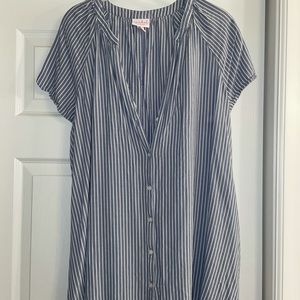 Isabel Maternity Button Up striped Blouse